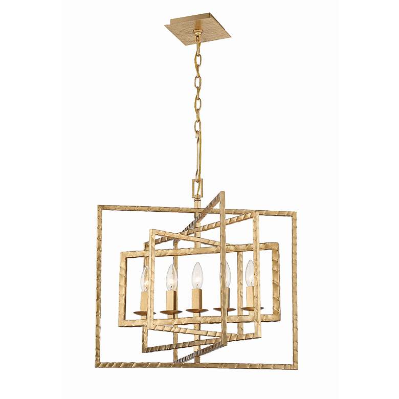 Image 4 Crystorama Capri 24" Wide Antique Gold 5-Light Chandelier more views
