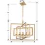 7_Crystorama Capri 24" Wide Antique Gold 5-Light Chandelier more views