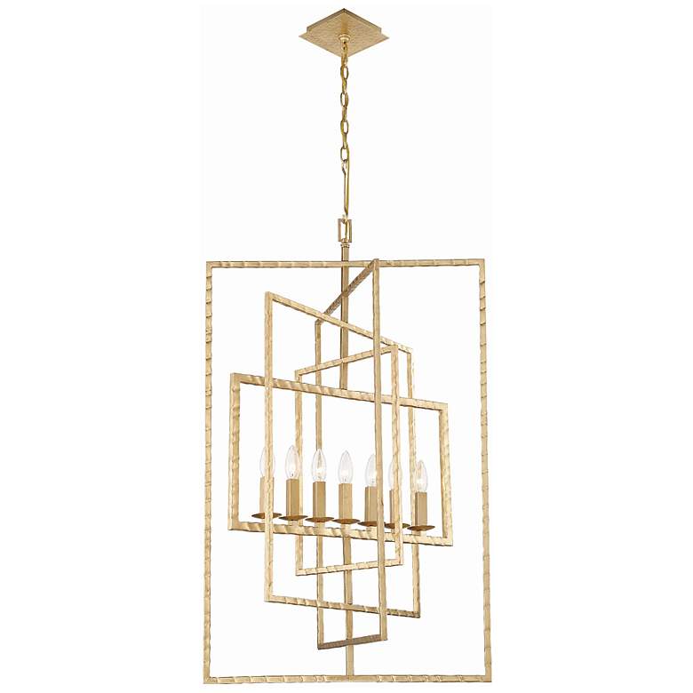 Image 2 Crystorama Capri 24" Wide Antique Gold 7-Light Chandelier