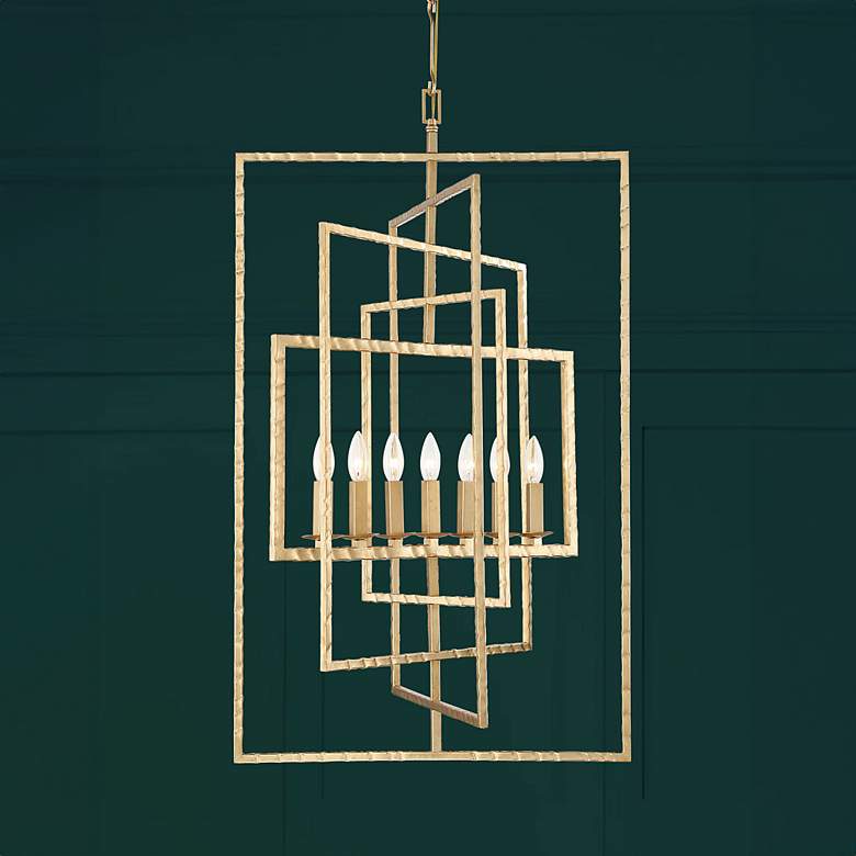 Image 1 Crystorama Capri 24" Wide Antique Gold 7-Light Chandelier