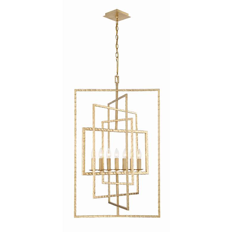 Image 4 Crystorama Capri 24" Wide Antique Gold 7-Light Chandelier more views