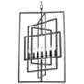 2_Crystorama Capri 24" Wide Raw Steel 7-Light Pendant