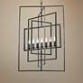 1_Crystorama Capri 24" Wide Raw Steel 7-Light Pendant