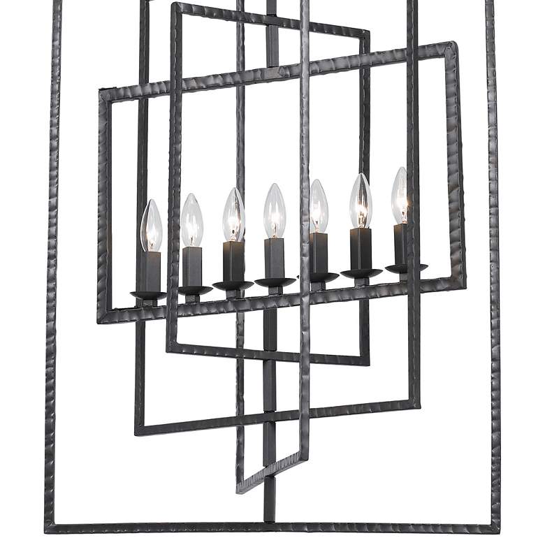 Image 3 Crystorama Capri 24" Wide Raw Steel 7-Light Pendant more views