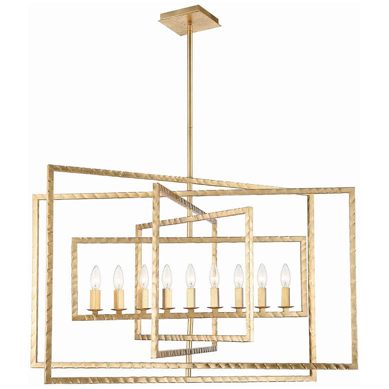 Image 1 Crystorama Capri 39 inch Wide Antique Gold 9-Light Chandelier