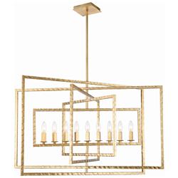 Crystorama Capri 39" Wide Antique Gold 9-Light Chandelier