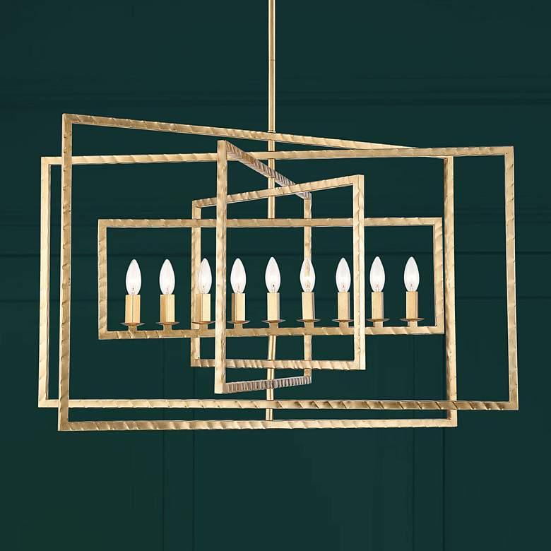 Image 1 Crystorama Capri 39" Wide Antique Gold 9-Light Chandelier