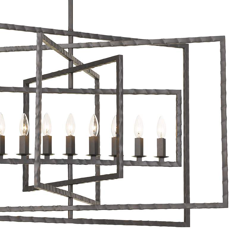 Image 3 Crystorama Capri 39" Wide Raw Steel 9-Light Pendant more views