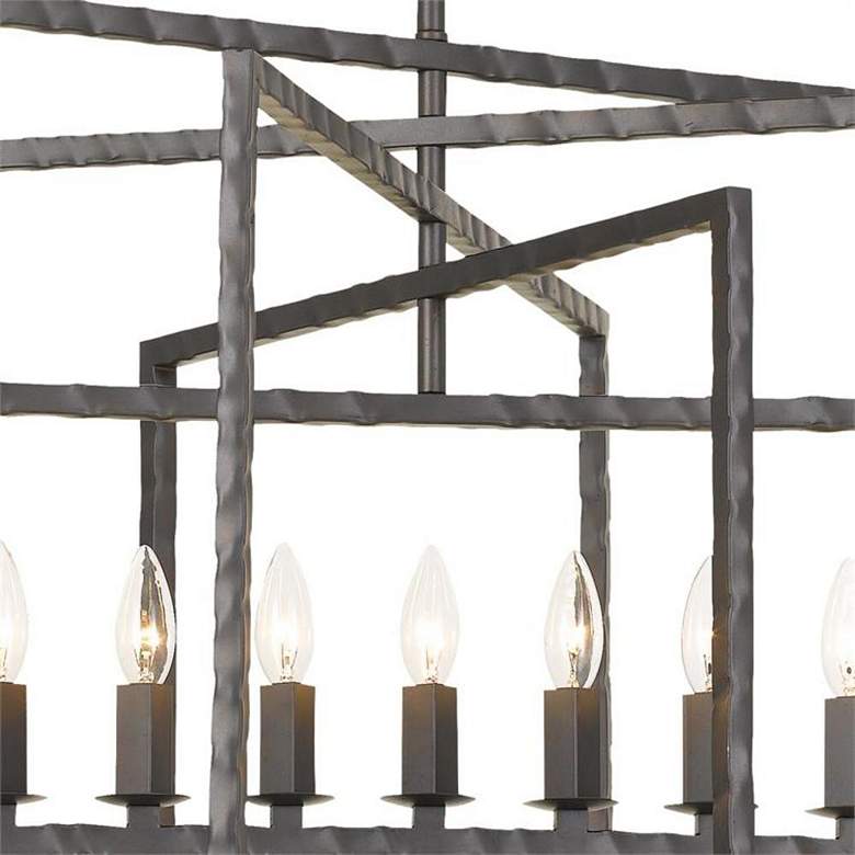 Image 5 Crystorama Capri 39" Wide Raw Steel 9-Light Pendant more views