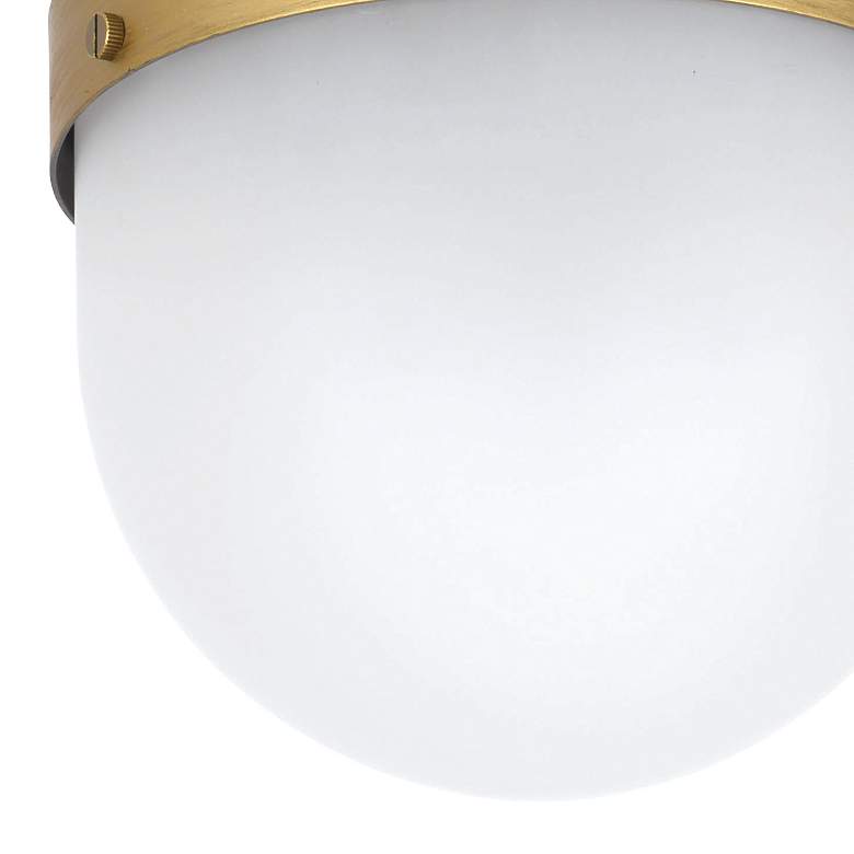 Image 3 Crystorama Capsule 8" Wide Matte Black and Opal Glass Ceiling Light more views