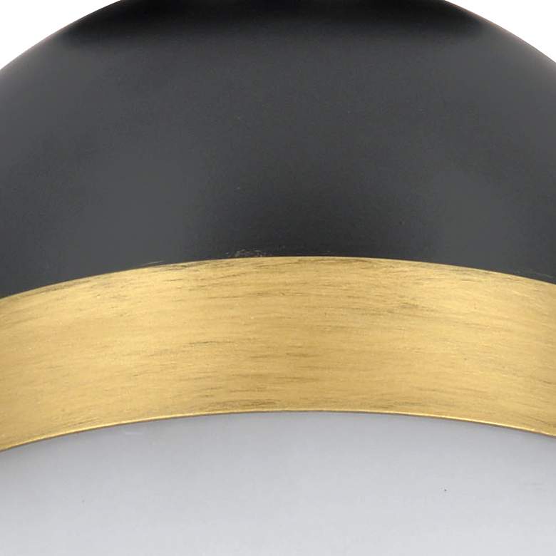 Image 4 Crystorama Capsule 8" Wide Matte Black and Opal Glass Ceiling Light more views