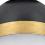 4_Crystorama Capsule 8" Wide Matte Black and Opal Glass Ceiling Light more views