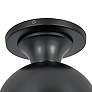 5_Crystorama Capsule 8" Wide Matte Black and Opal Glass Ceiling Light more views