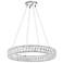Crystorama Carla 24" Wide Chrome LED Ring Pendant Light