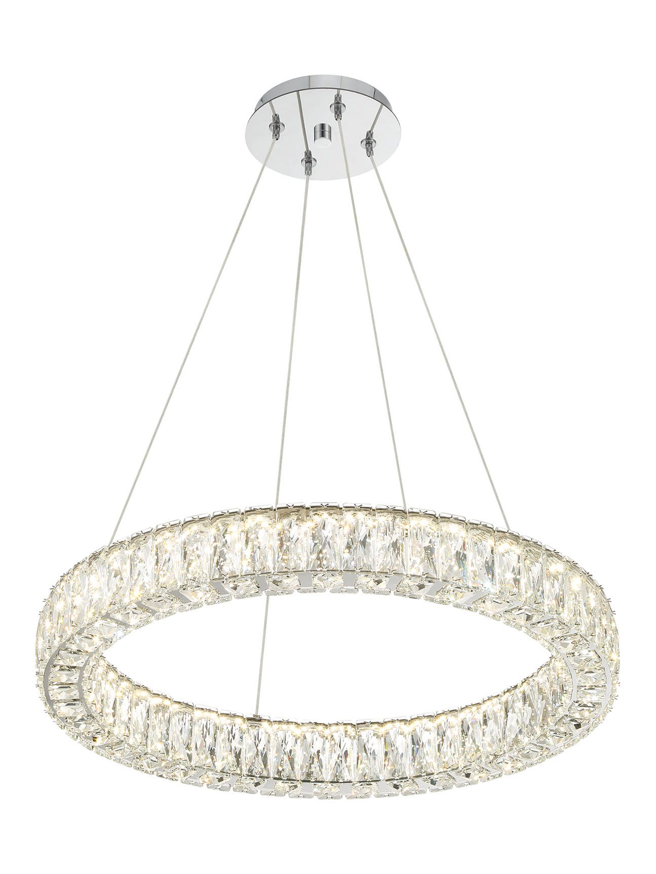 Image 3 Crystorama Carla 24" Wide Chrome LED Ring Pendant Light more views