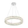 3_Crystorama Carla 24" Wide Chrome LED Ring Pendant Light more views