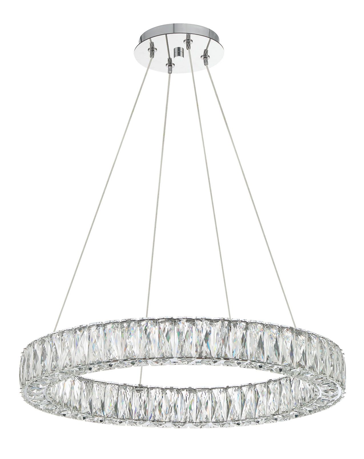 Image 5 Crystorama Carla 24" Wide Chrome LED Ring Pendant Light more views