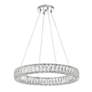 5_Crystorama Carla 24" Wide Chrome LED Ring Pendant Light more views