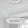 6_Crystorama Carla 24" Wide Chrome LED Ring Pendant Light more views