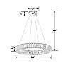 7_Crystorama Carla 24" Wide Chrome LED Ring Pendant Light more views