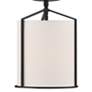 4_Crystorama Carlyn 10" Wide Black Finish White Silk Ceiling Light more views