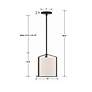 7_Crystorama Carlyn 10" Wide Black Steel Drum Mini Pendant more views
