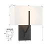 5_Crystorama Carlyn 11" High Black ADA Wall Sconce more views