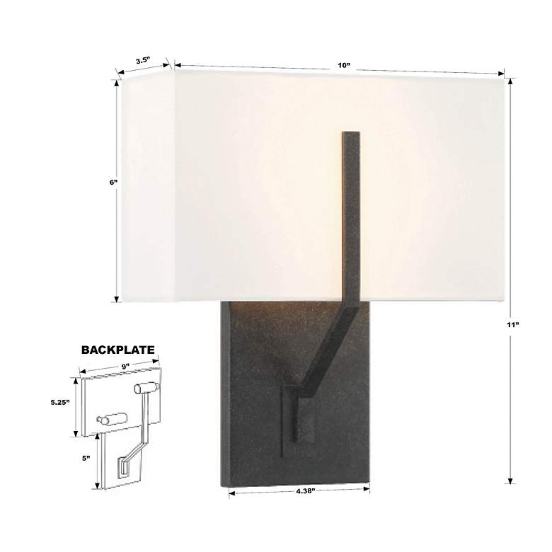 Image 5 Crystorama Carlyn 2 Light Black Sconce more views