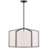 Crystorama Carlyn 24" Wide Black Steel Drum Pendant Light