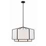 2_Crystorama Carlyn 28" Wide Black Drum Pendant Light