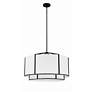 3_Crystorama Carlyn 28" Wide Black Drum Pendant Light more views