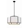 4_Crystorama Carlyn 28" Wide Black Drum Pendant Light more views