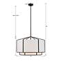 7_Crystorama Carlyn 28" Wide Black Drum Pendant Light more views