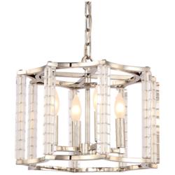 Crystorama Carson 16" Wide Polished Nickel 4-Light Pendant