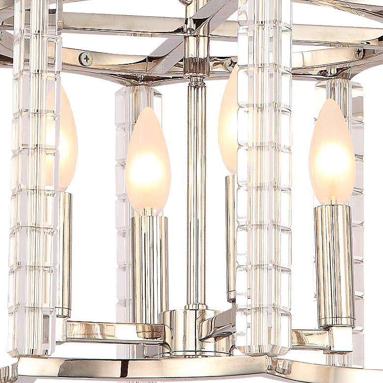 Image 5 Crystorama Carson 16" Wide Polished Nickel 4-Light Pendant more views