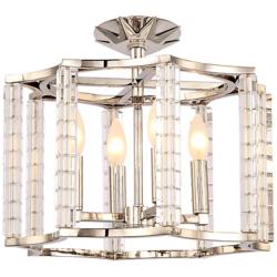 Crystorama Carson 16&quot; Wide Polished Nickel Ceiling Light