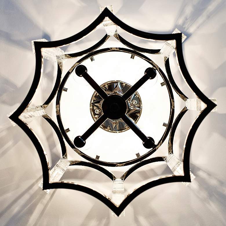 Image 4 Crystorama Carson 16" Wide Polished Nickel Ceiling Light more views