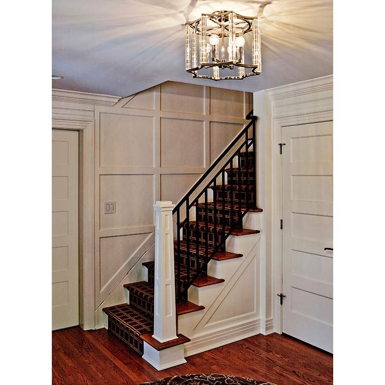 Image 6 Crystorama Carson 16" Wide Polished Nickel Ceiling Light more views