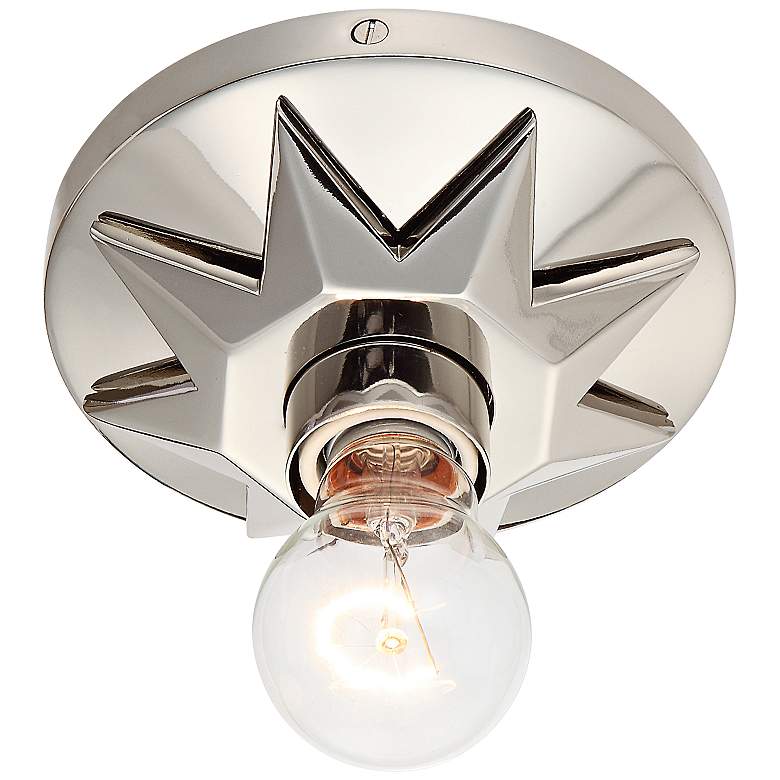 Image 1 Crystorama Carson 5 inch Wide Polished Nickel Ceiling Light