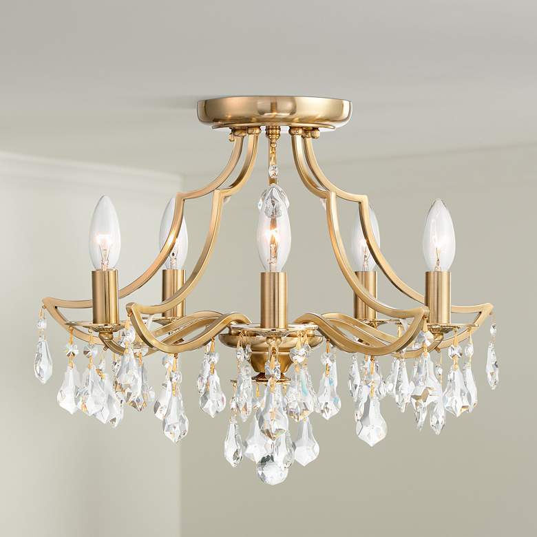 Image 1 Crystorama Cedar 18 1/2" Wide Vibrant Gold Ceiling Light