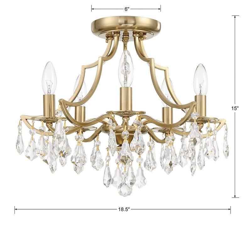 Image 7 Crystorama Cedar 18 1/2" Wide Vibrant Gold Ceiling Light more views