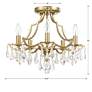 7_Crystorama Cedar 18 1/2" Wide Vibrant Gold Ceiling Light more views