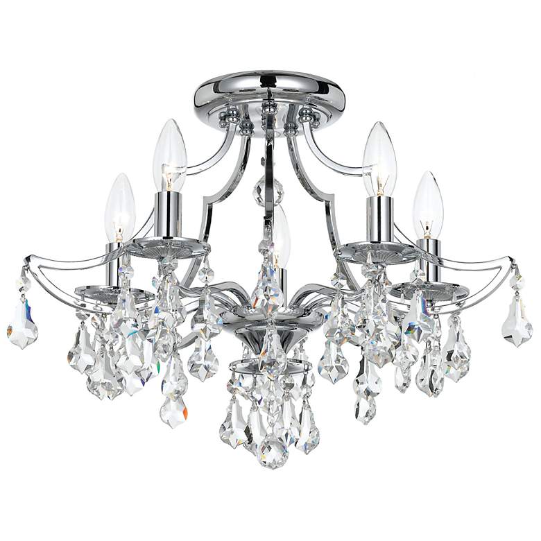 Image 2 Crystorama Cedar 18 1/2"W Polished Chrome Ceiling Light