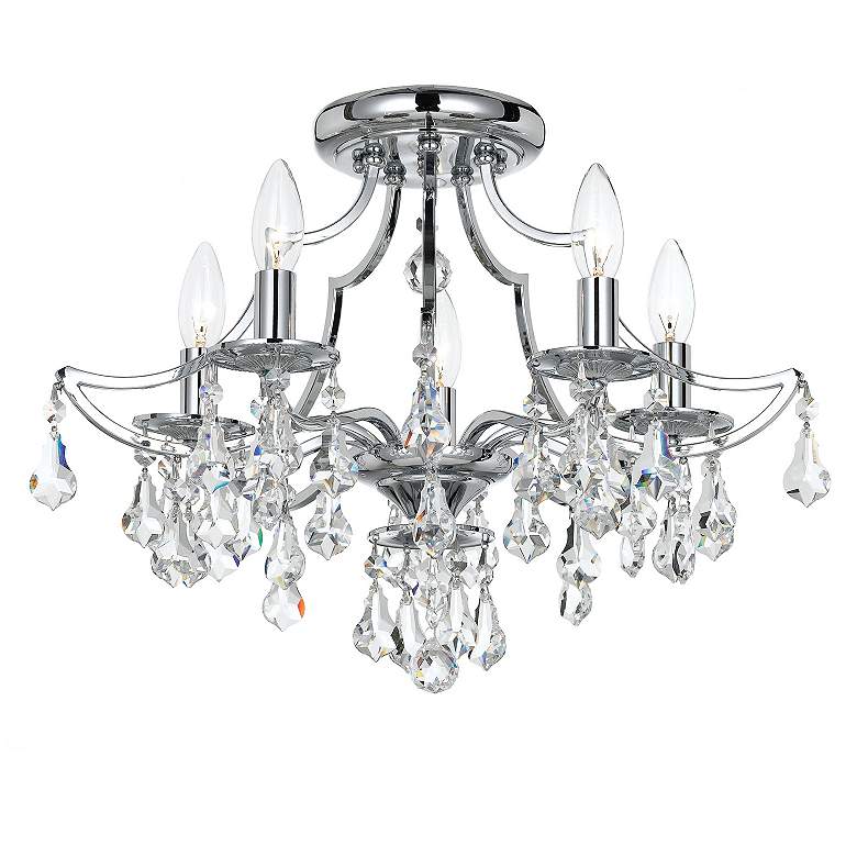 Image 3 Crystorama Cedar 18 1/2"W Polished Chrome Ceiling Light more views