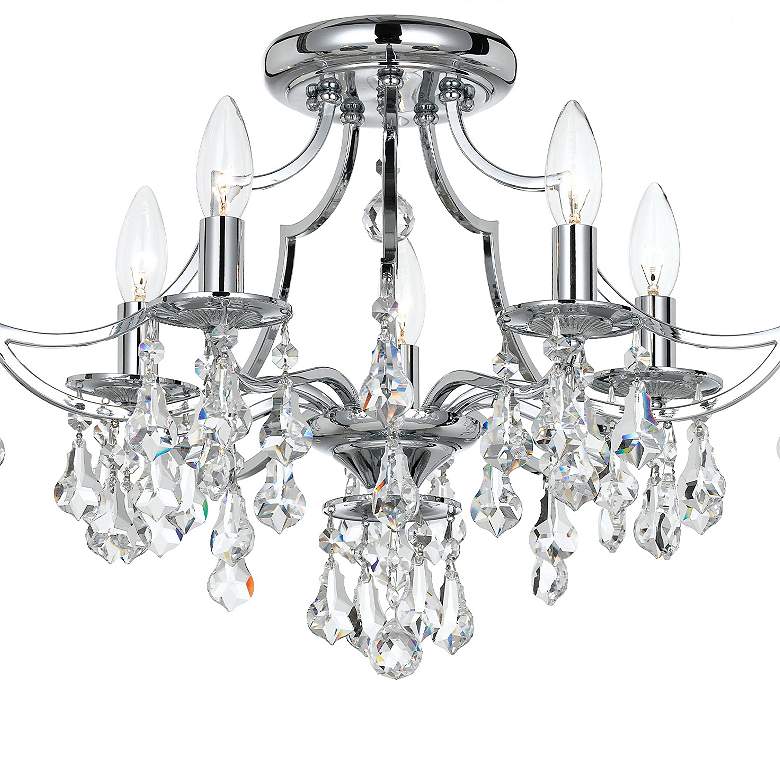 Image 4 Crystorama Cedar 18 1/2"W Polished Chrome Ceiling Light more views