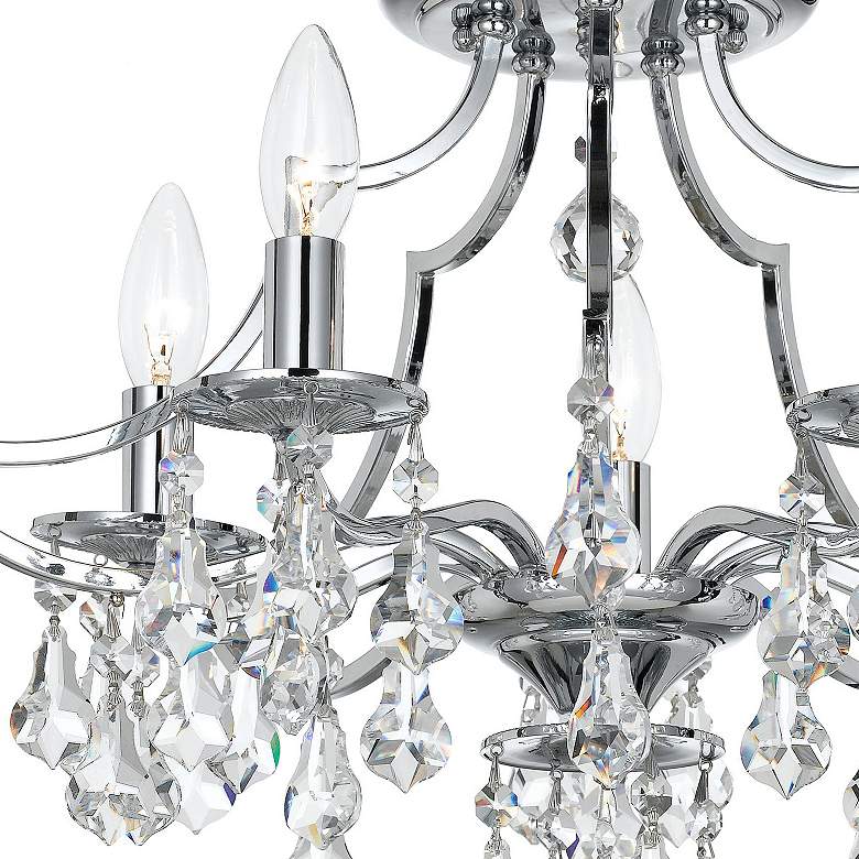Image 5 Crystorama Cedar 18 1/2"W Polished Chrome Ceiling Light more views