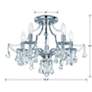 6_Crystorama Cedar 18 1/2"W Polished Chrome Ceiling Light more views