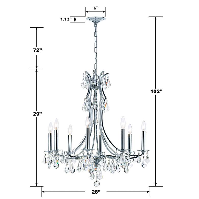 Image 7 Crystorama Cedar 27"W Polished Chrome 8-Light Chandelier more views