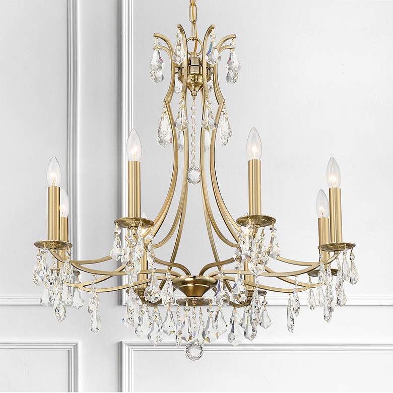 Image 1 Crystorama Cedar 28" Wide Vibrant Gold 8-Light Chandelier