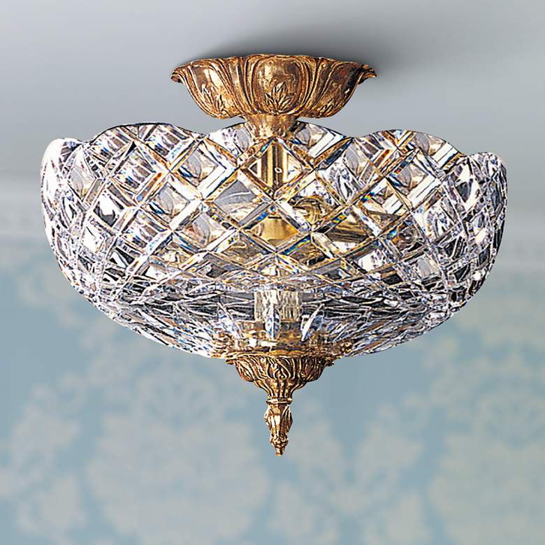 Image 1 Crystorama Ceiling Mount 12" Wide Olde Brass Ceiling Light